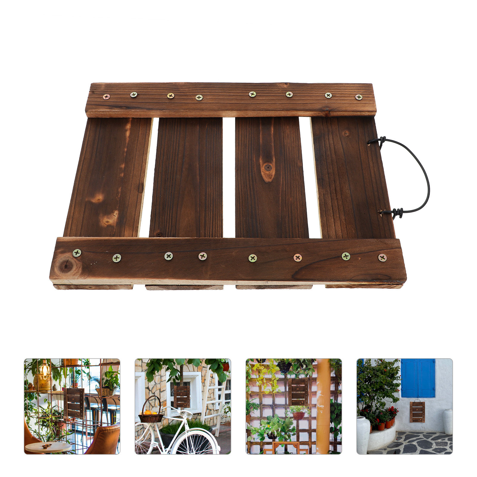 Vertical Wall Planter - Support mural en bois pour fougères