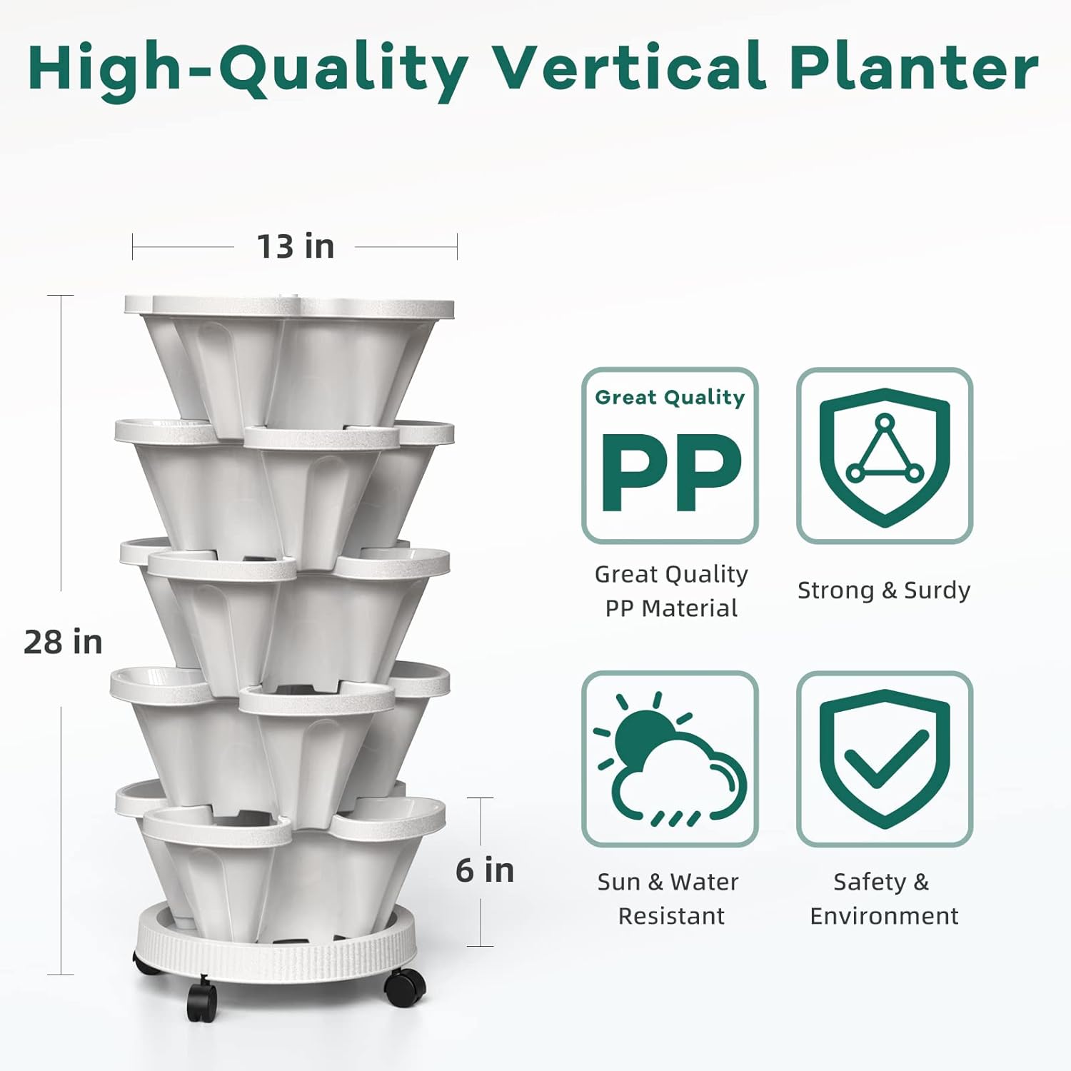 Pot de fleur empilable, ensemb - Vertical Wall Planter avis et prix