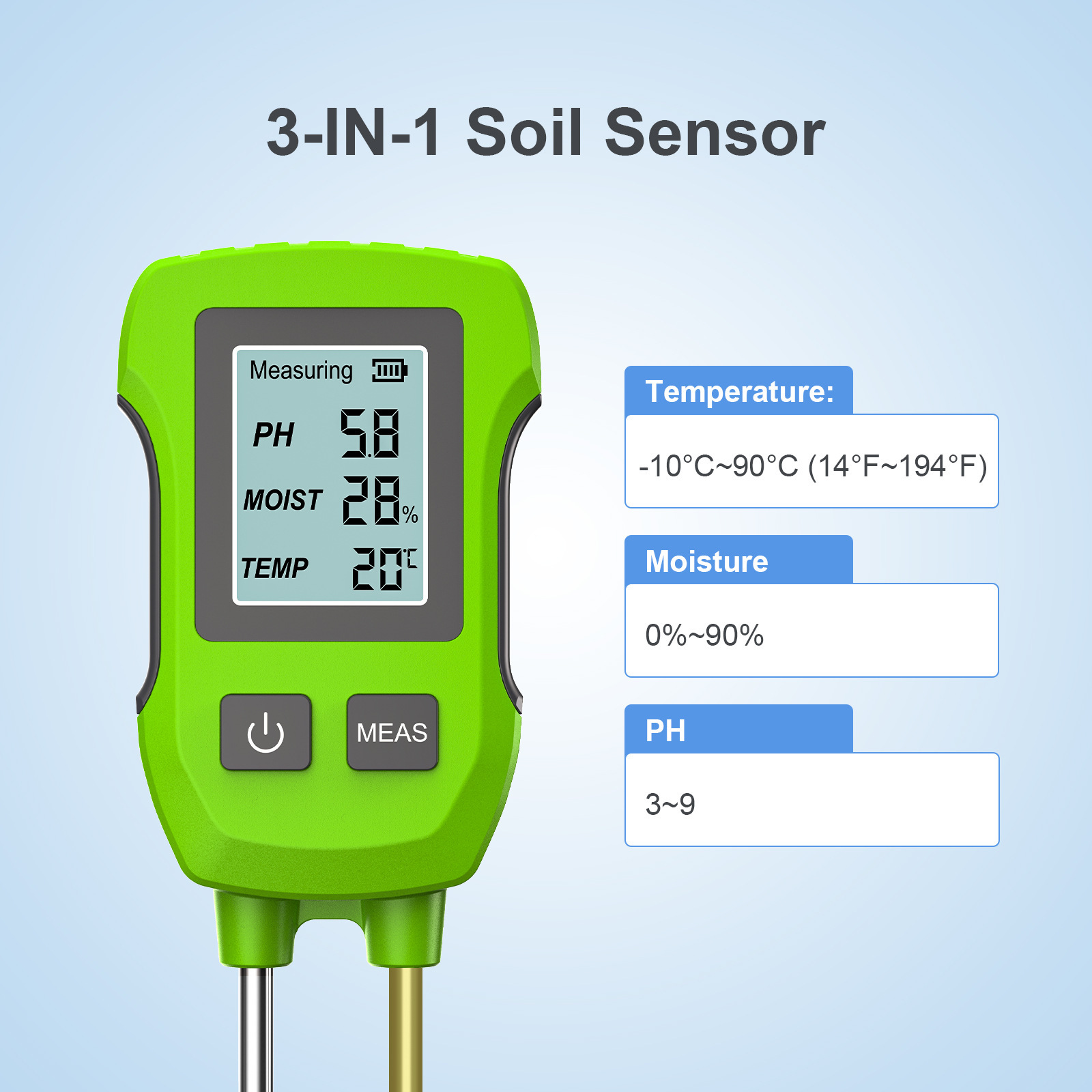 Testeur de sol numérique 3 en  - Soil Ph Meter avis et prix